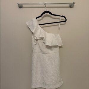 Lilly Pulitzer White One-Shoulder Dress